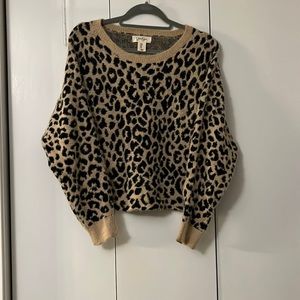Jessica Simpson leopard print sweater